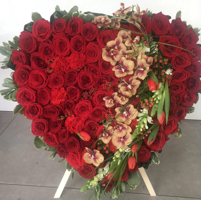 Serce z Orchideami